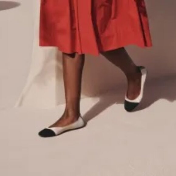 Rothy’s The Tuxedo Square Toe Color-block Flat Slip On Shoe Size 9.5 - Picture 3 of 14